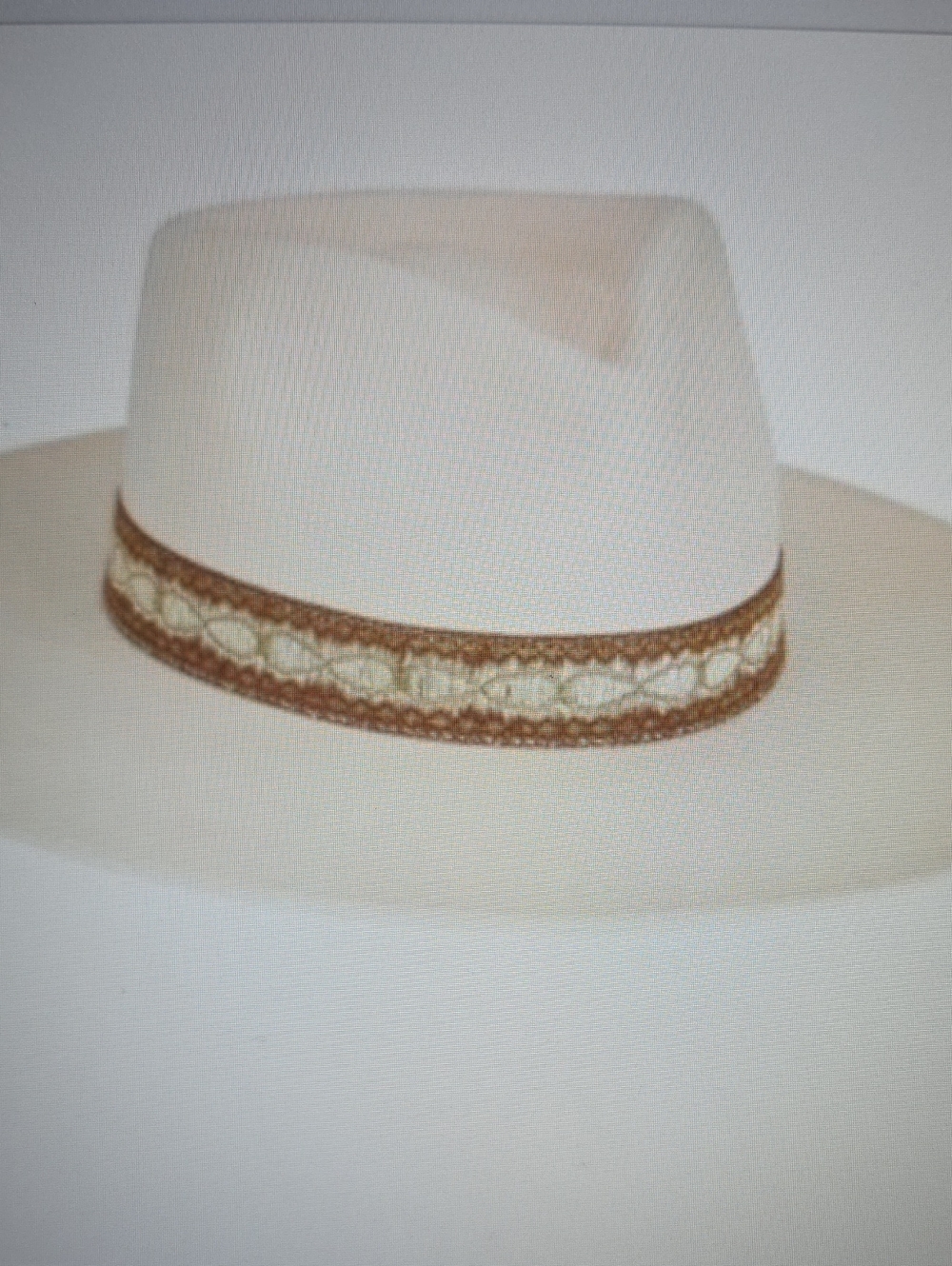 Lack Of Color Cream Fedora with Brown Woven Band